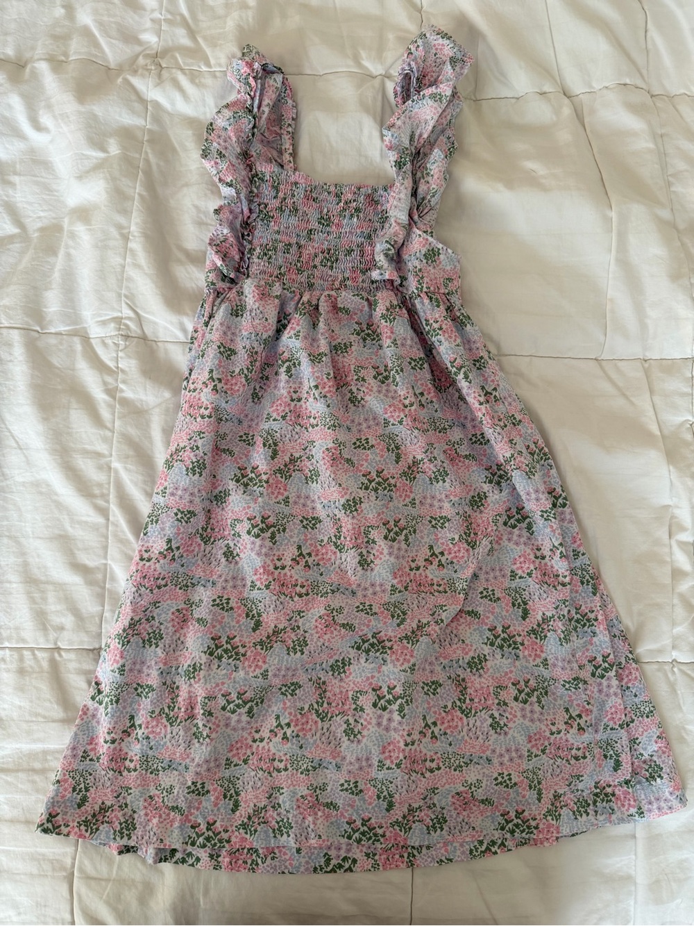 Joe Fresh, Girls Pink Floral Ruffle Strap Dress, size 7-8T